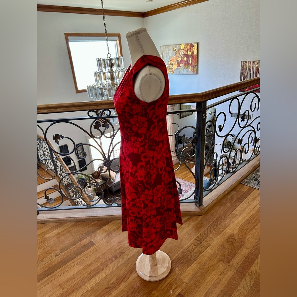 Lands’ End Red Rose Midi Dress in Women’s Size 4 NWOT - Picture 6 of 7
